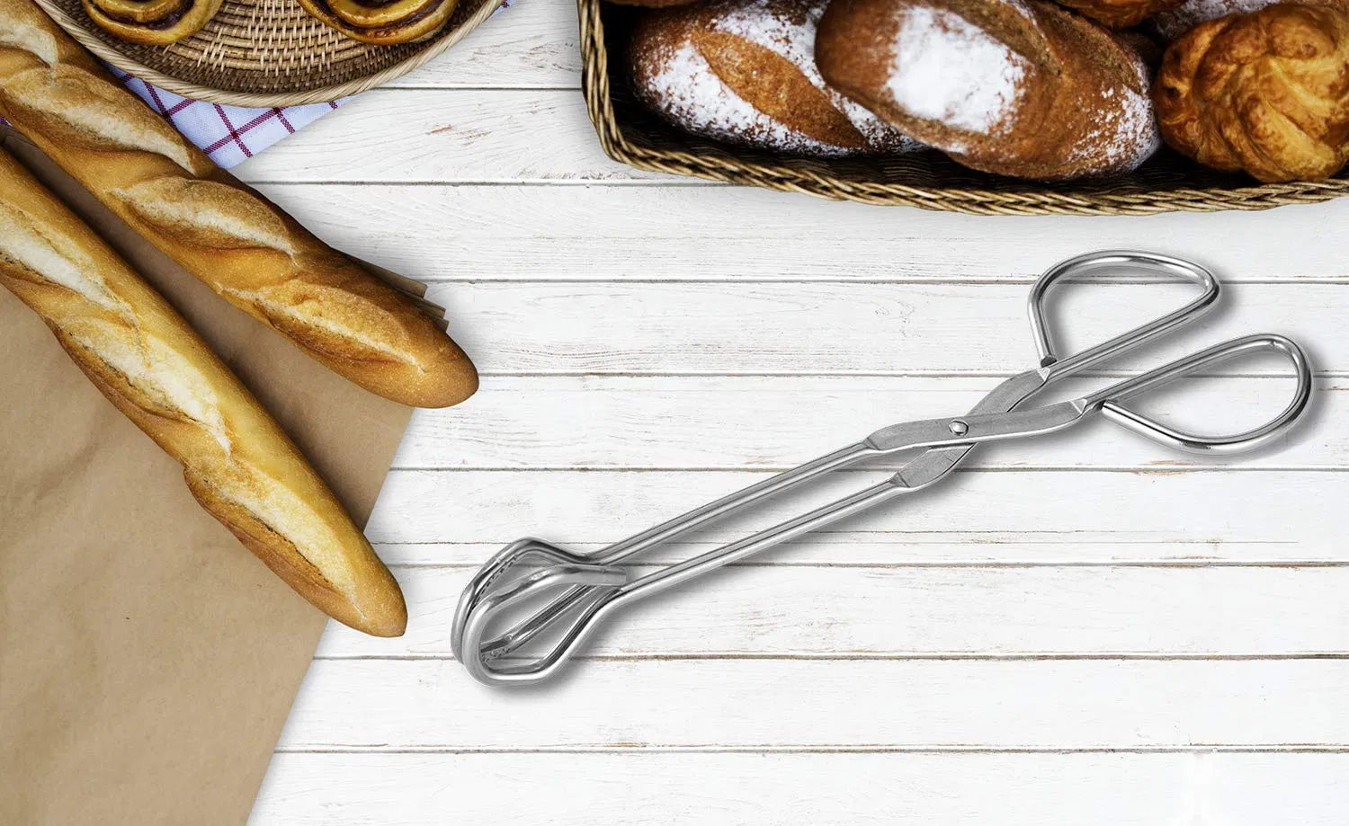 Food Tongs Stainless Steel Kitchen Tongs Cooking Barbecue Serving Scissors Tongs