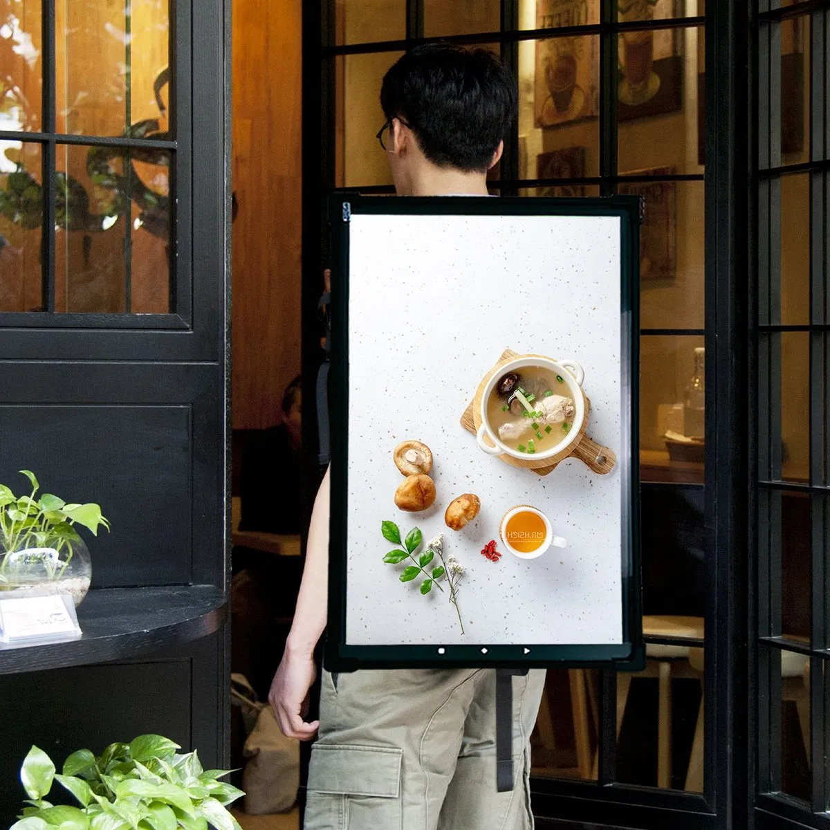 Durable Digital Signage Integrated Outdoor Advertising Display and Human Walking Promo Display Street Brand Exposure Billboard