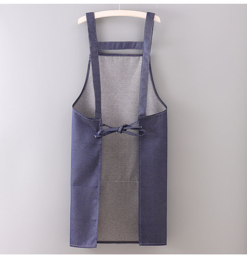 Custom Adjustable Denim Hairdresser Garden Tools Apron Kitchen Cooking Apron Nail Apron with Pockets