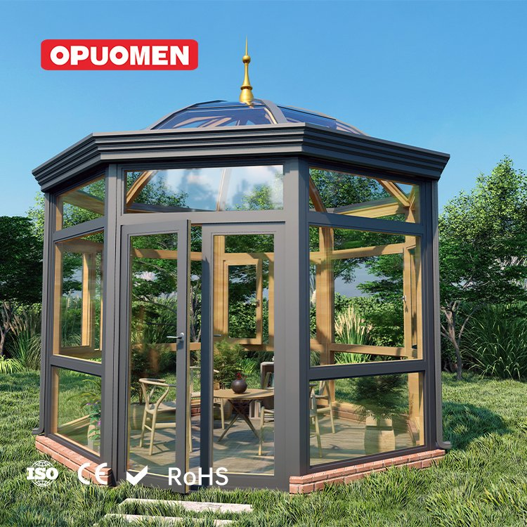 Manufacturer Outdoor Retractable Garden Push-Pull Solar Glass Panel Roof Sunroom