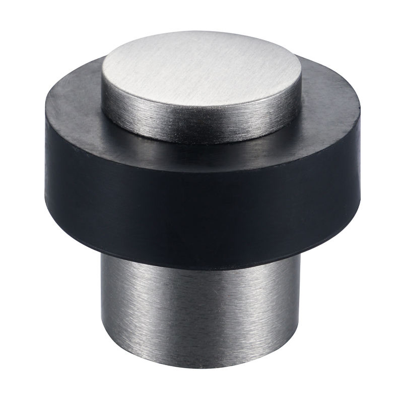 Stainless Steel Zinc Alloy Cylindrical Rubber Floor Door Stopper