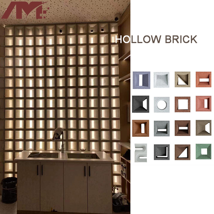 Foshan Factory Home Indoor Outdoor Tile Clay 3D Hollow Wall Bricks
