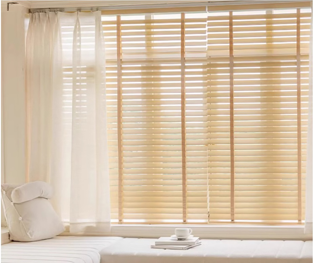 China Natural Material Basswood Venetian Blinds Traditional Classic Style Outdoor Horizontal Blinds