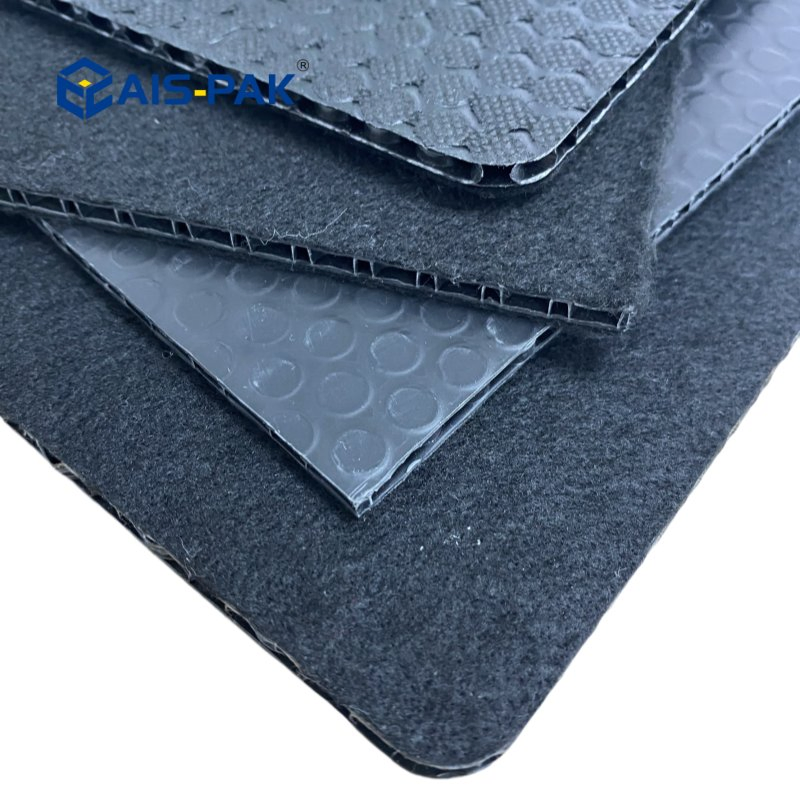 Fire-Retardant PP Bubble Guard Sheet Plastic Honeycomb Board with Felt Backed for Floor Protection