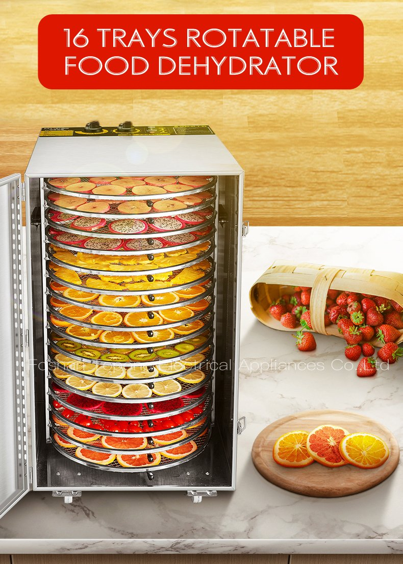 Jerky, Fruit and Vegetable Dryer Mushroom Lemon Onion Food Dehydrator St02h 16 Racks