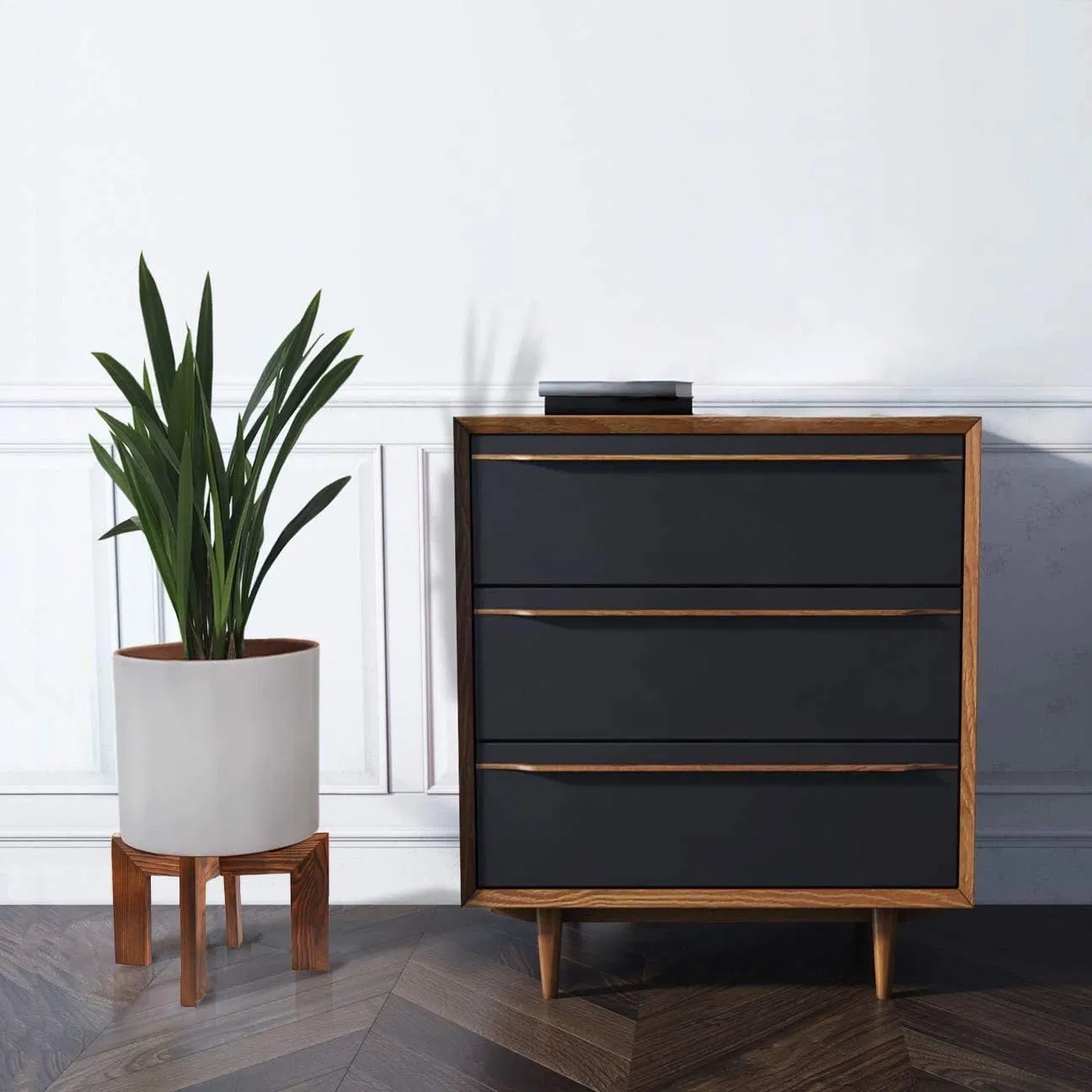 Indoor Low and Short Wooden Plant Rack