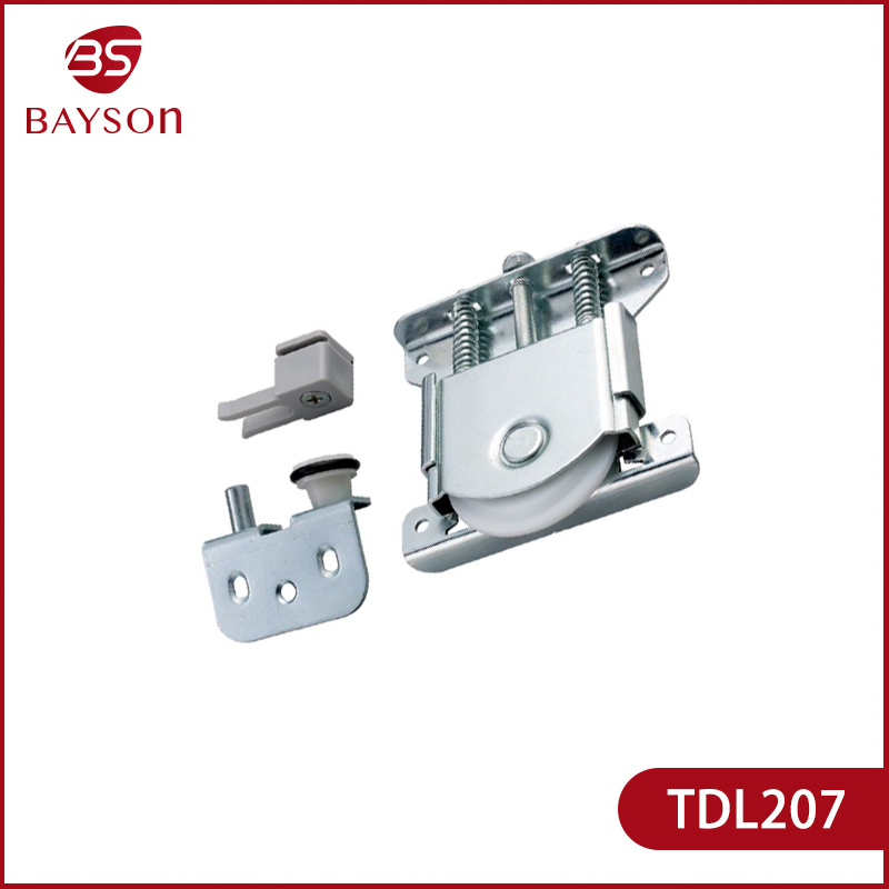 Premium Tdl207 Wardrobe Sliding Door Track Wheels with Stoppers