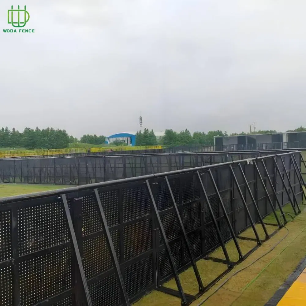 Movable Folding Explosion Proof Black Aluminum Concert Barricade