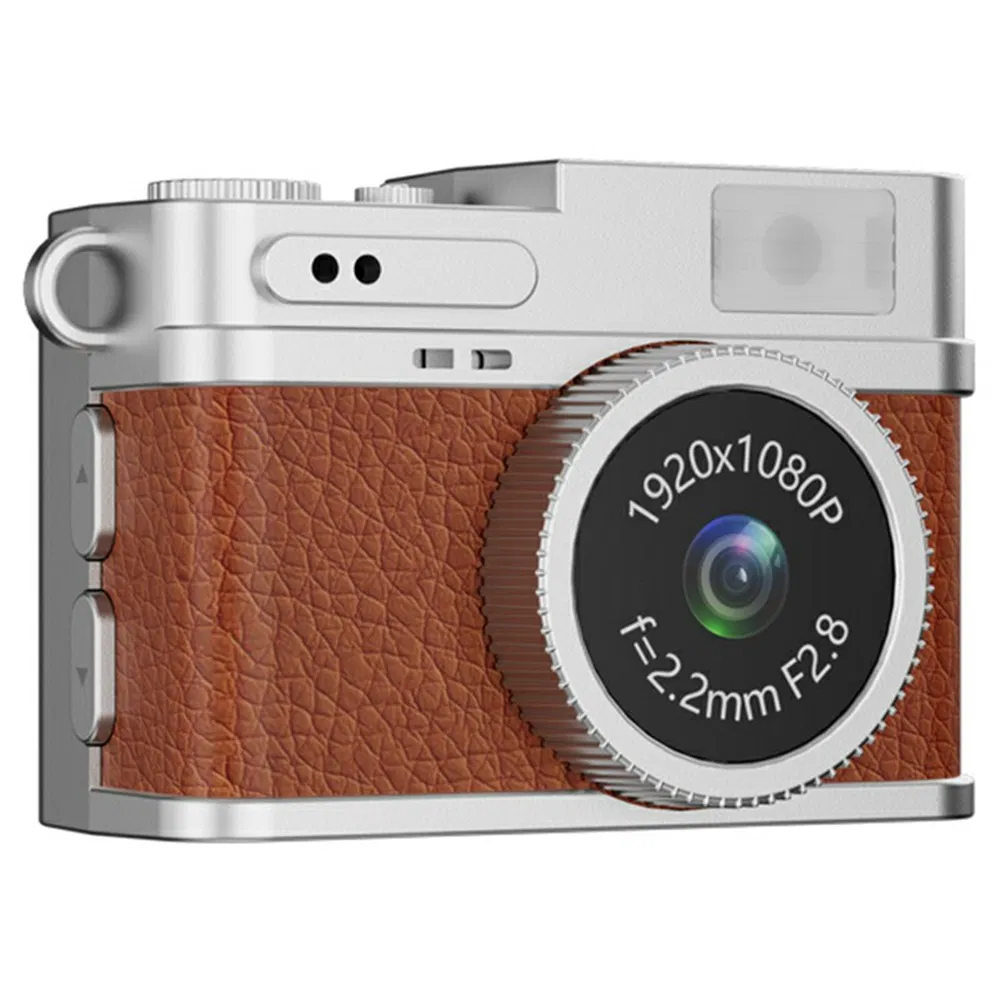 S150 Mini Camera - 1080P, 0.96" IPS, Necklace Design (Brown)