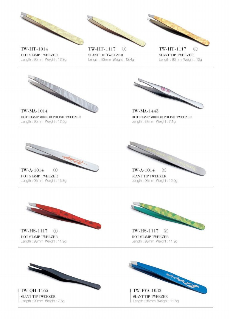 Professional Customized Precision Stainless Steel Eyebrow Tweezers