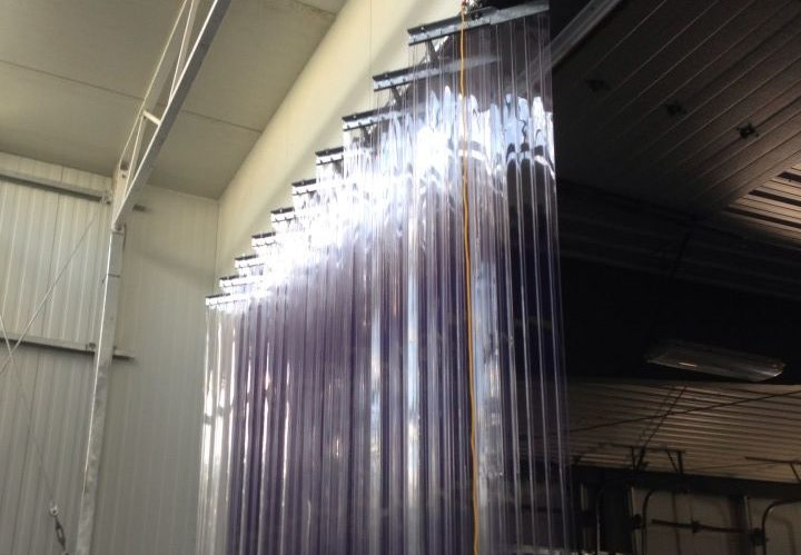 Purple 2mm PVC Curtains Easy Clean Easy Install for Facctory