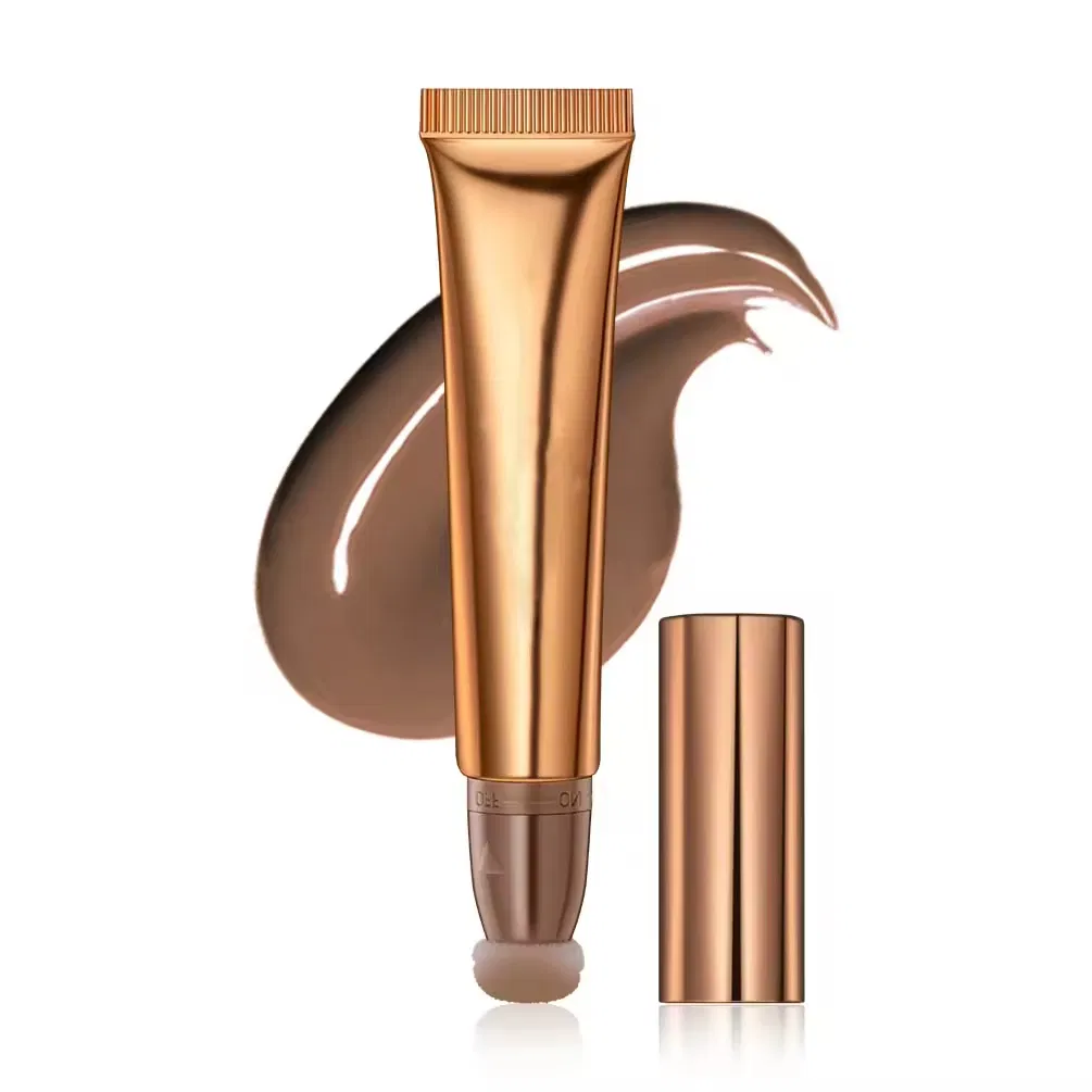 Liquid Foundation Face Makeup Concealer Highlighter Blusher Concealer Foundation Stick Set with Cushion Applicator Attached