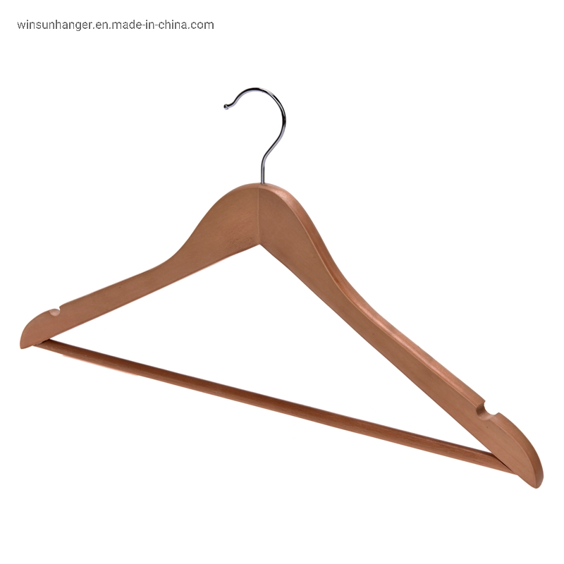 BSCI Certificated High Quality Multifuctional Natural Wooden Hangers for Clothes Shop