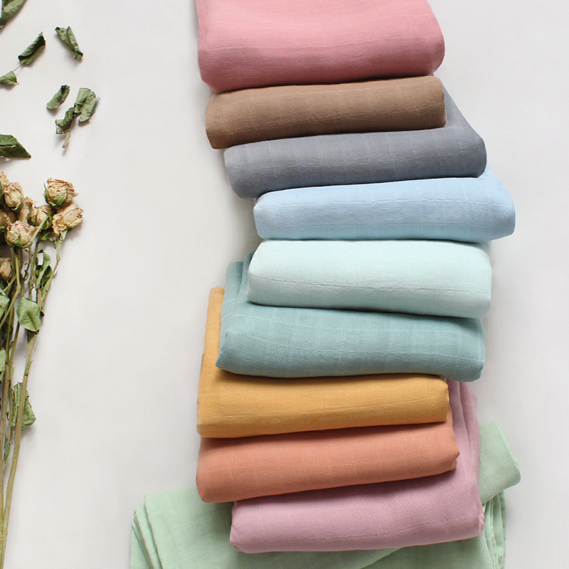Solid Color Bamboo Cotton Muslin Blanket Baby Swaddle Blanket Baby Shading Cloth Muslin Swaddle