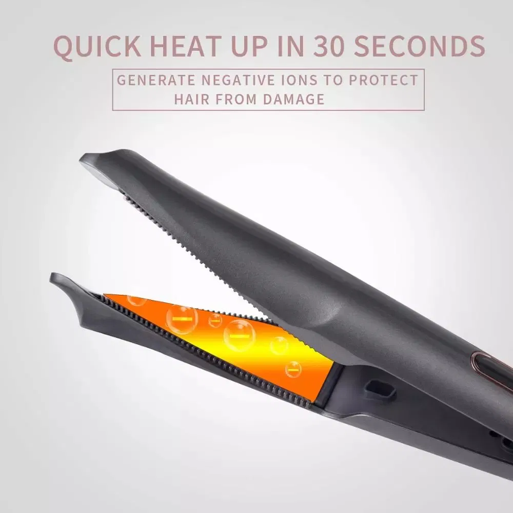 2 in 1 Hair Curler Twist Ceramic Hair Straightener and Curling Iron