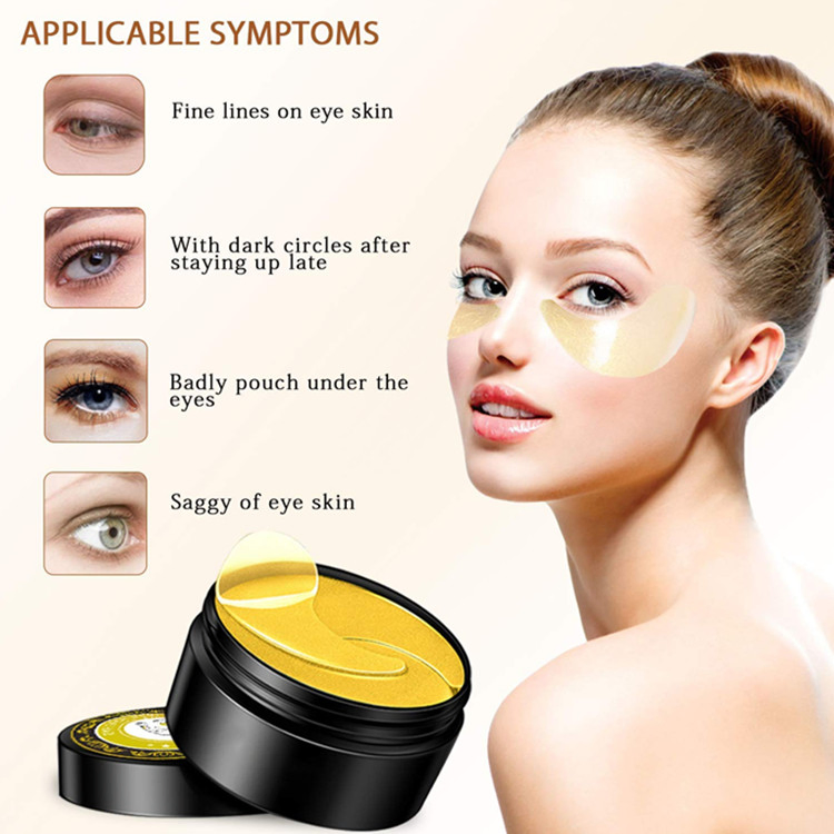 24K Gold Eye Masks for Dark Circles and Puffiness Under Eye Treatment