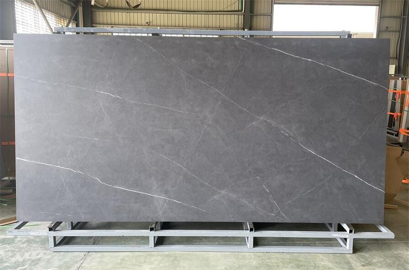 Large Slab Pietra Grey Porcelain Sintered Stone Slabs for Countertops Background, Wall Tile Floor Tile