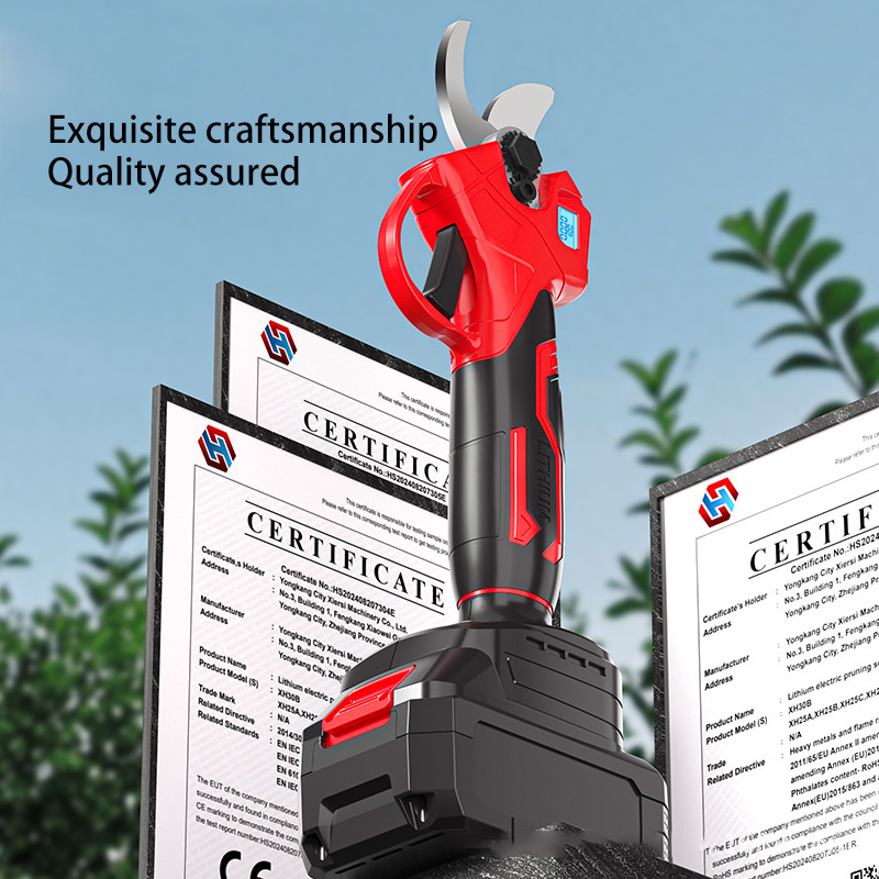 Аккумуляторные электроножницы для веток с дисплеем