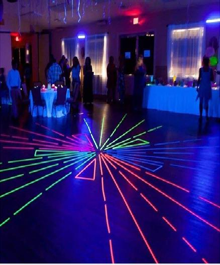 Fluorescent Adhesive Tapes Gaffer Tape UV Blacklight Reactive Neon Tapes for Parties Art Craft Decorations