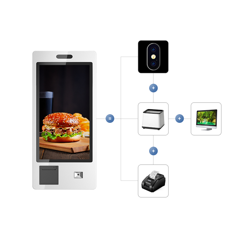 Customized Camera Facial Payment Terminal POS System Self Service Restaurant Touch Screen Kiosk Machine for Chain Store
