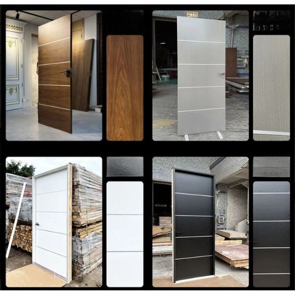 Hinge Style Solid Wood with Nature Veneer Skin Interior Room Door Finished Surface Bedroom for Modern Houses Apartment