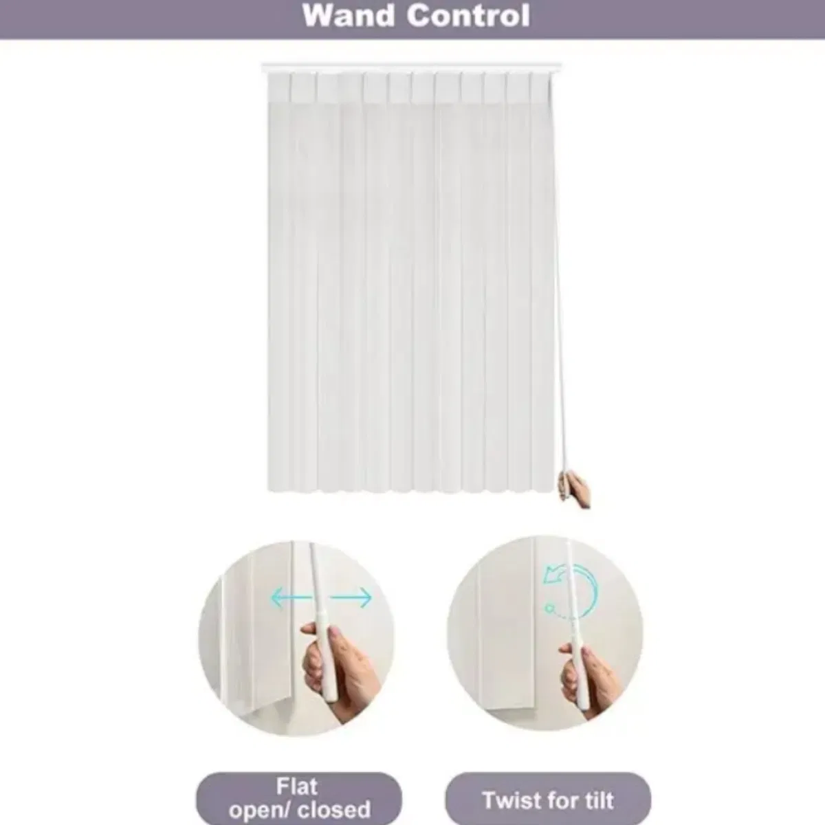 Classic Style Manual Cordless Blackout Washable Ironable Vertical Blind