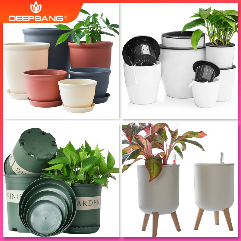 Горшки цветочные пластиковые Deepbang для сада дома