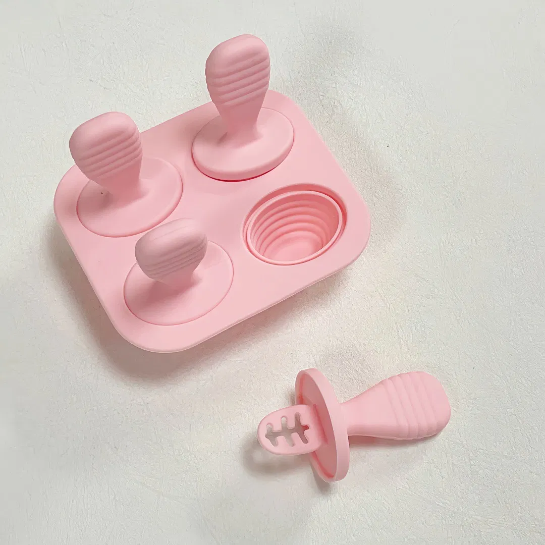New Ice Cream Mold Baby Food Box Silicone Ice Grid Ice Cream Stick Mold DIY Children's Homemade Ice Cream Mold