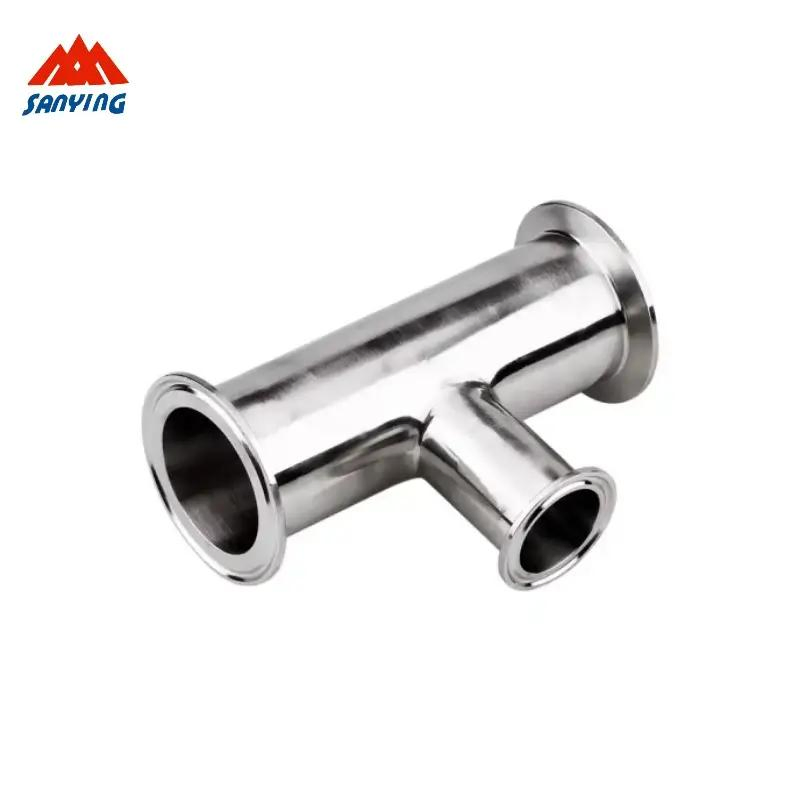 Sanitary 3A DIN Stainless Steel 304/316L Clamped Reducing Tee Pipe Connection