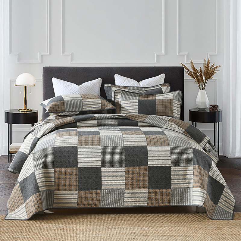 Factory Supply Home Textile Gift Quilt Set Super Soft Quilt Blanket Comfortable Nature Bedding Coverlet Sets Bedspread