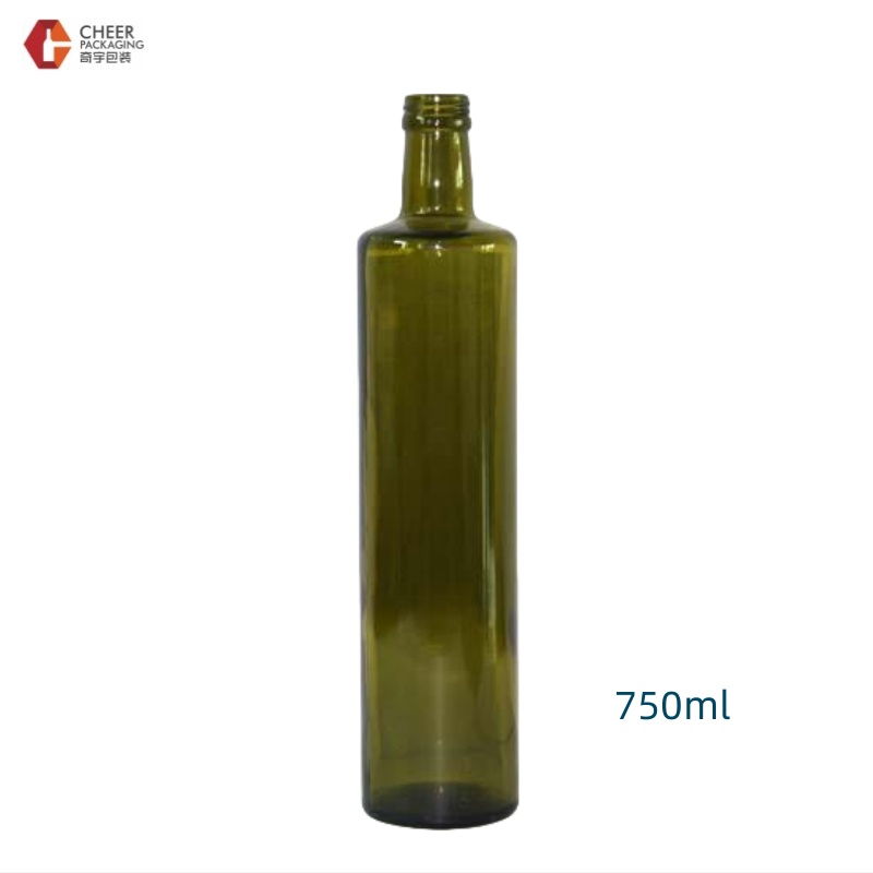 500ml Round Kitchen Cooking Green Glass Olive Oil Bottle