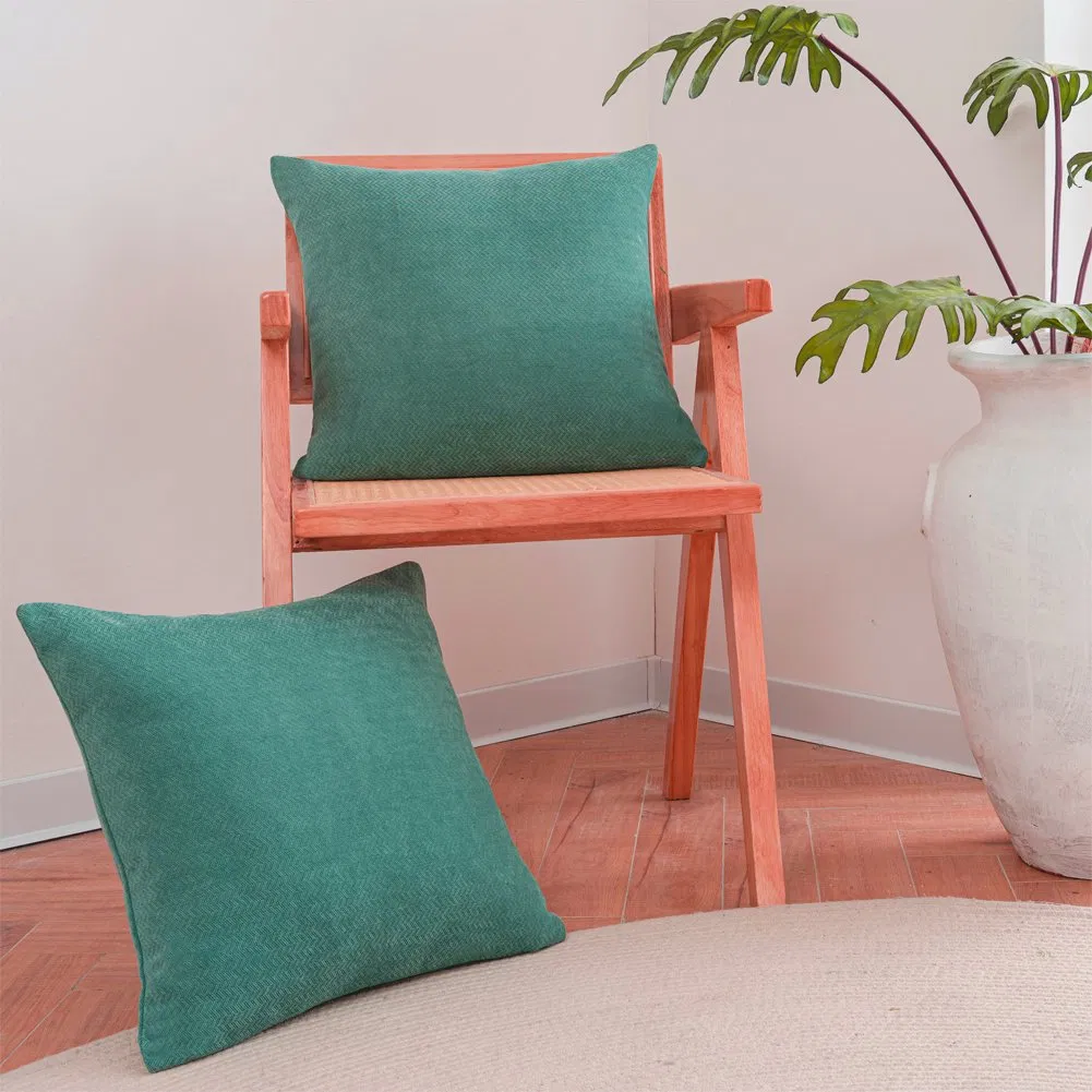 Pillow Covers 18X18 Chenille Pillow Covers Set of 2 Decorative for Couch Luxury Throw Cushion Covers for Bed Accent Pillows for Living Room Sofa
