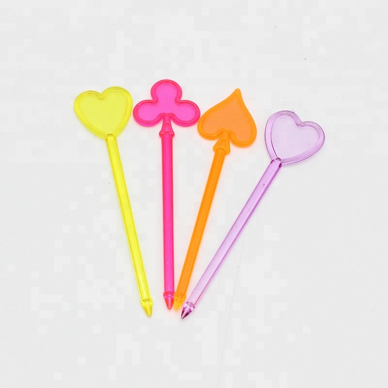 Colorful Kids Birthday Party Poker Forks for Fruit Snacks