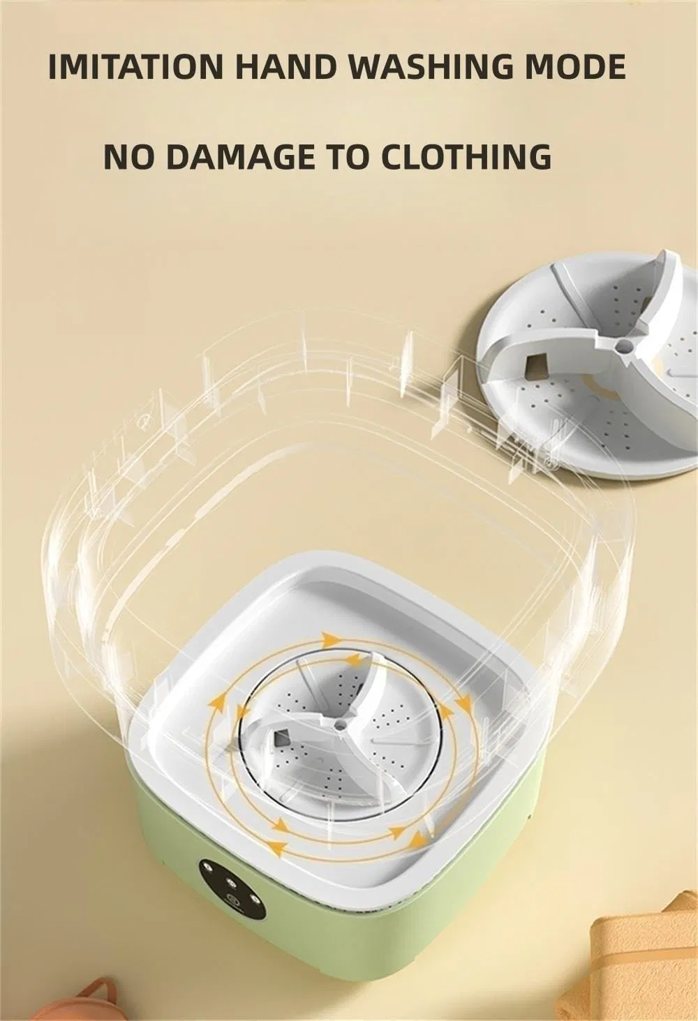 Ds-1001 Portable Washing Machine, Mini Washer, 11L Upgraded Large Capacity Foldable Washer - Amazon Hotsale Minin Washer Factory Price