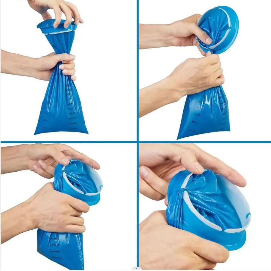 Factory Price 1000ml/1500ml Blue Waterproof Disposable Barf Bag Emesis Bag