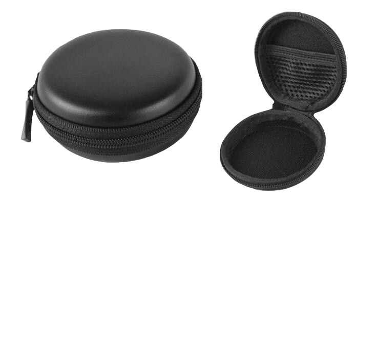 Чехол для наушников EVA круглый, защитный, с сетчатым карманом