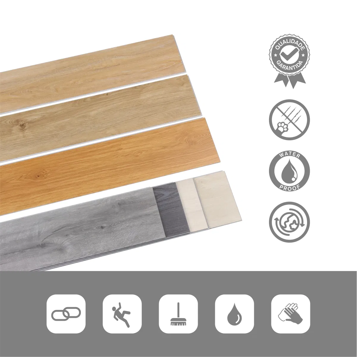 Водонепроницаемая виниловая плитка SPC 5мм с замком