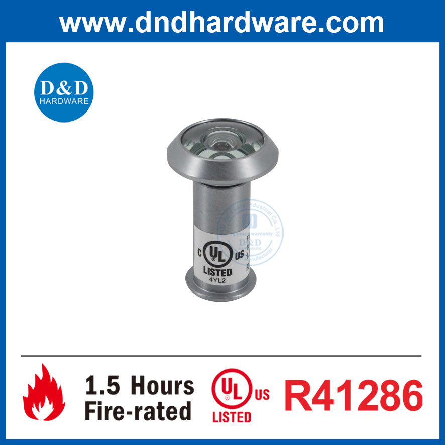 180 Degree UL Fireproof Metal Wood Door Peephole Viewer Eye with Cover