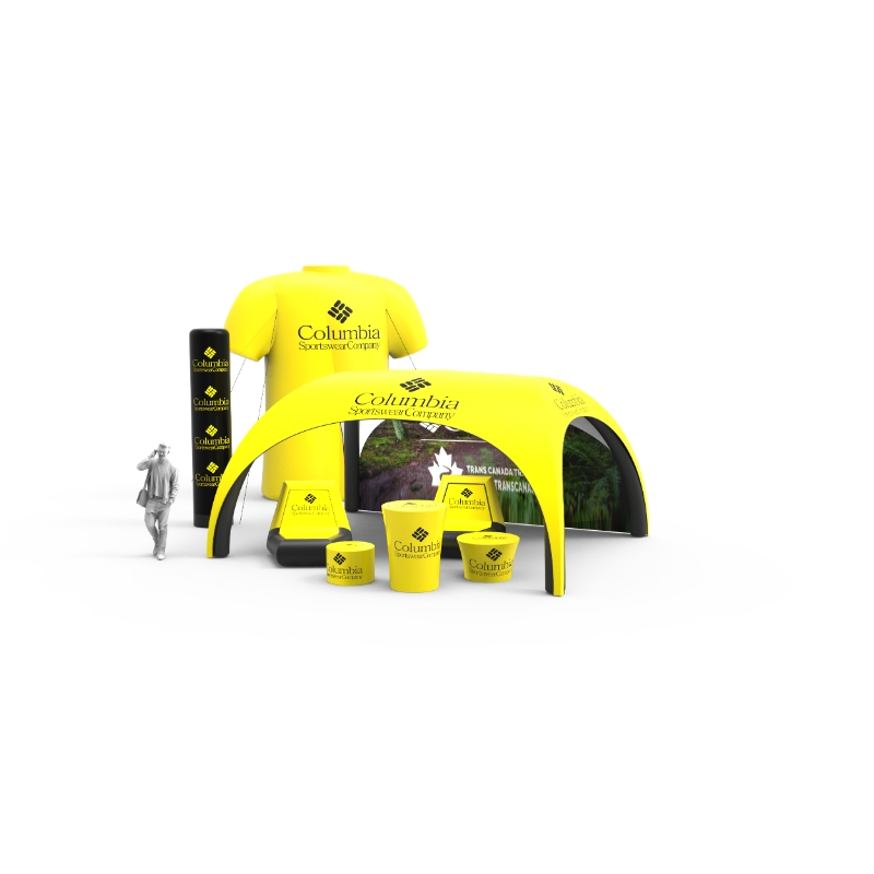 Spacious Inflatable Tent Lx Tent Double Door Transparent Window Oxford Cloth