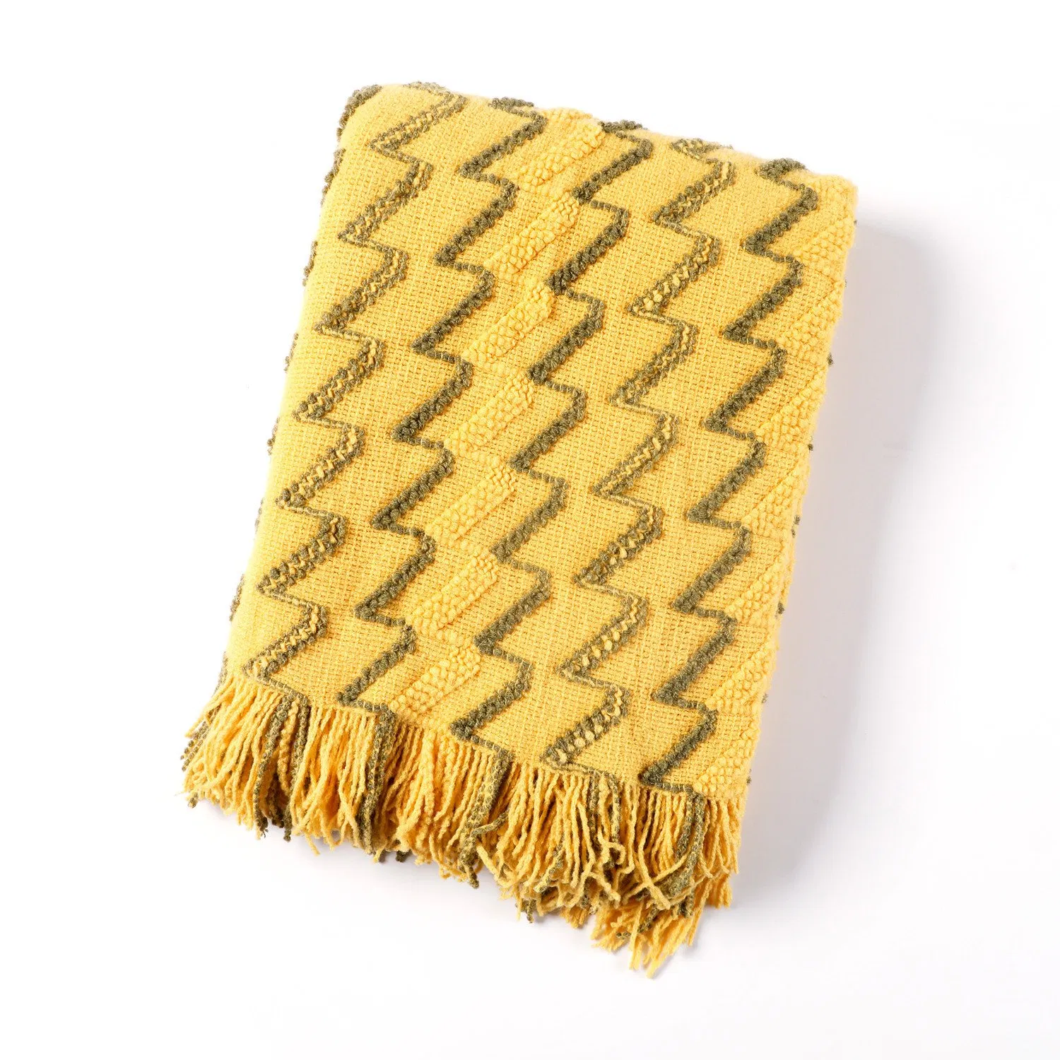 Tassel Knitted Ball Wool Office Cotton Lunch Break Shawl Sofa Blanket