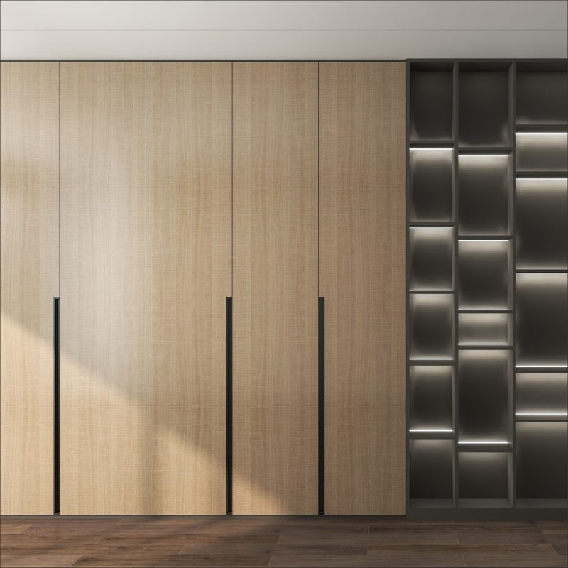 Elegant Modular Wardrobe for Trendy Living Room Spaces