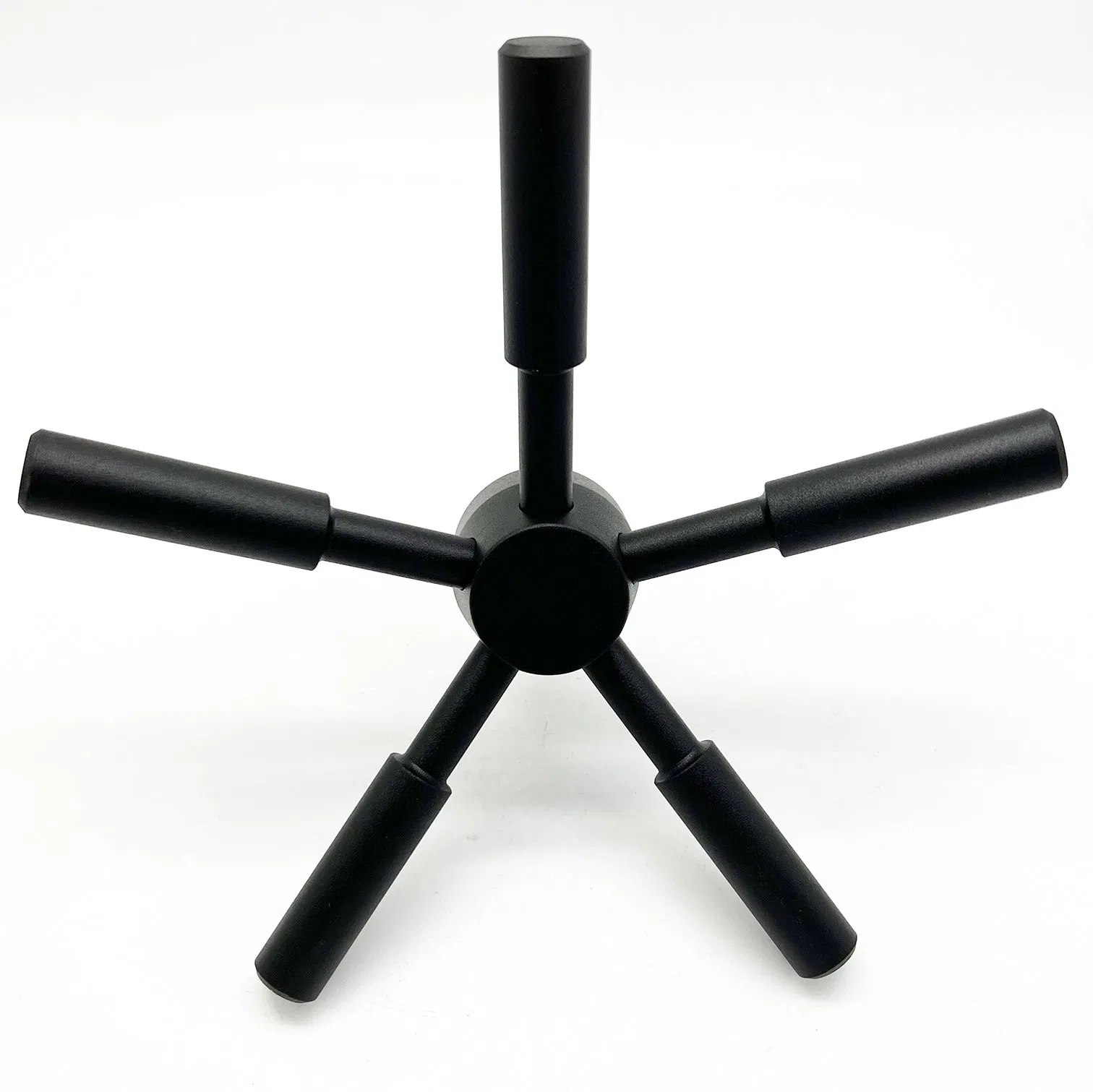 Black Chrome Titanium Plating 5 Spoke Safe Handle for Vautl Door