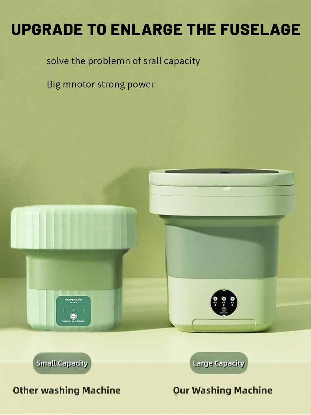 Ds-1001 Portable Washing Machine, Mini Washer, 11L Upgraded Large Capacity Foldable Washer - Amazon Hotsale Minin Washer Factory Price