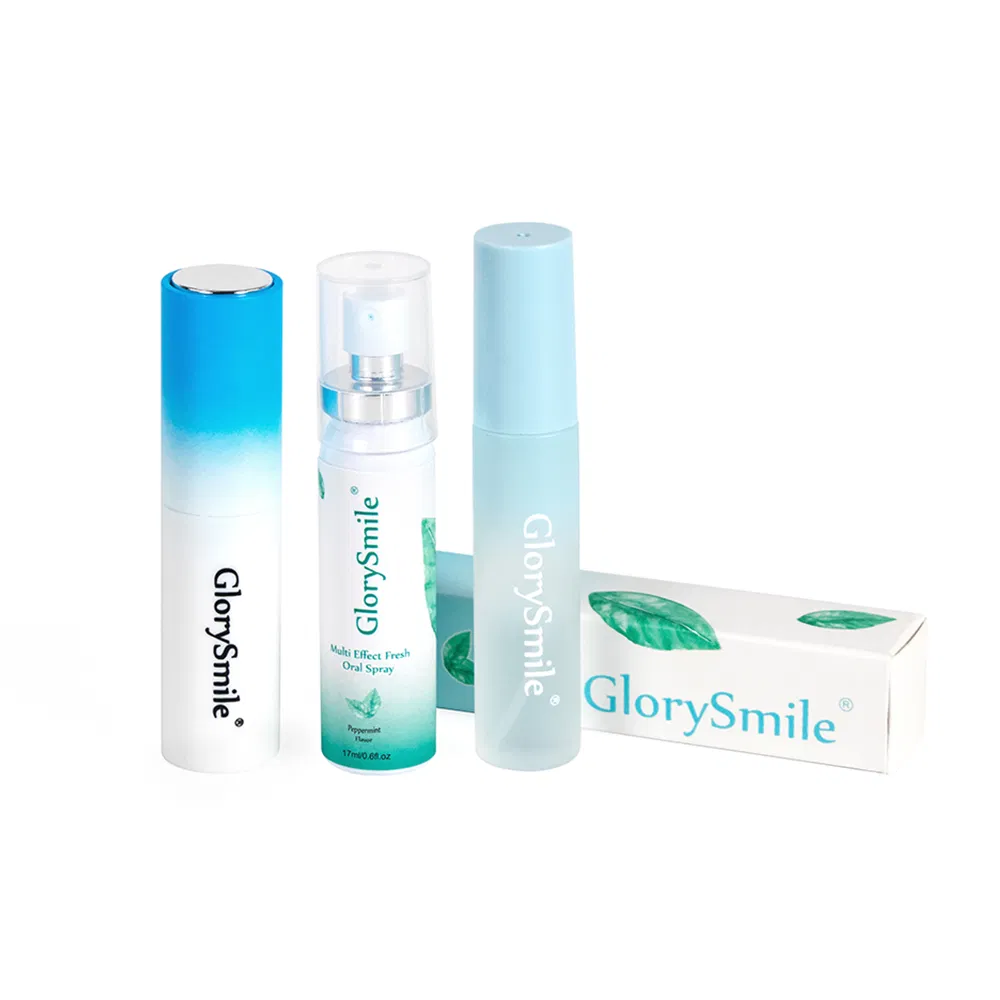Oral Care Portable Mouth Refreshing Breath Freshener Spray Oral Remove Bad Alcohol-Free Breath Peach Mint Mouth Spray
