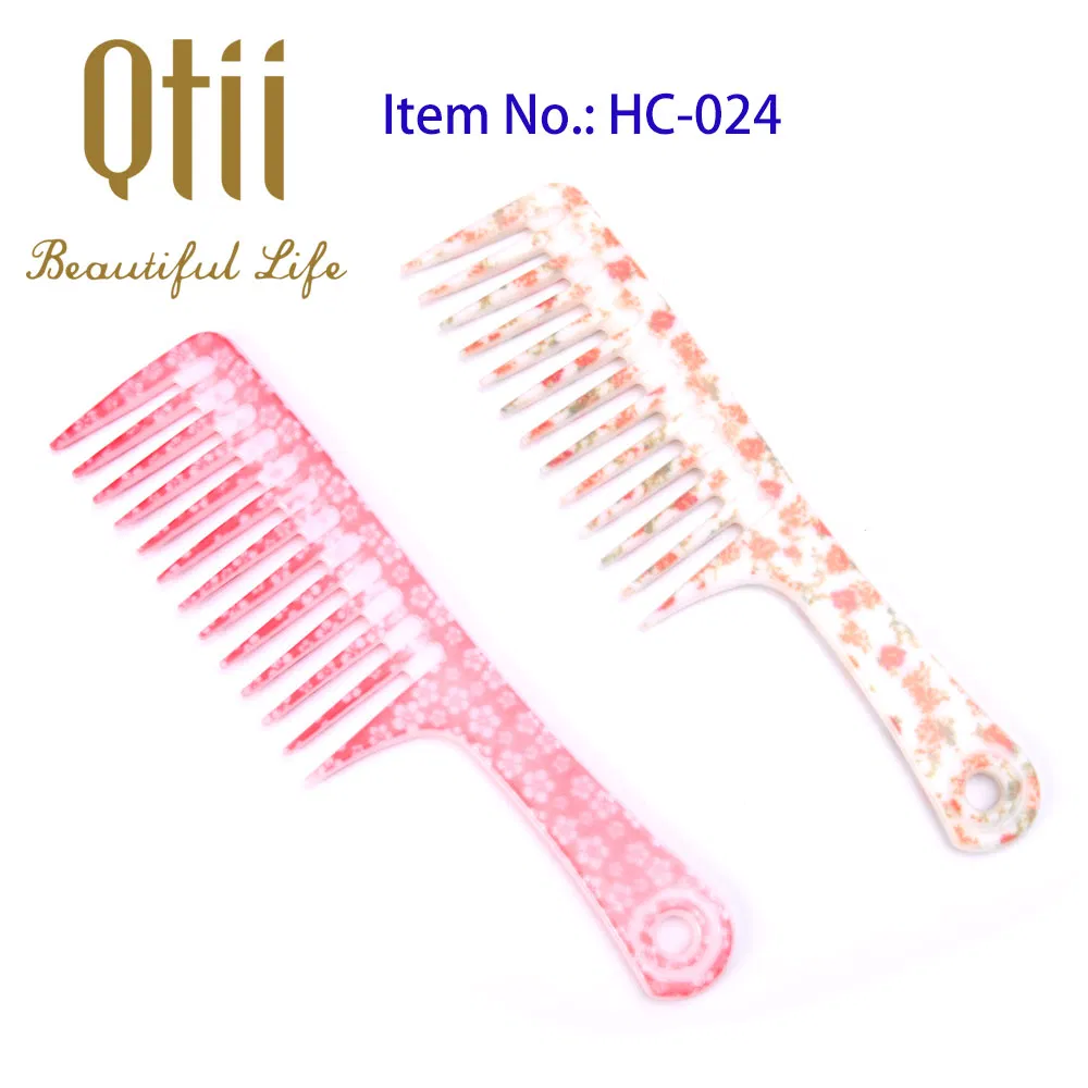 Расческа для густых и влажных волос с широкими зубьями