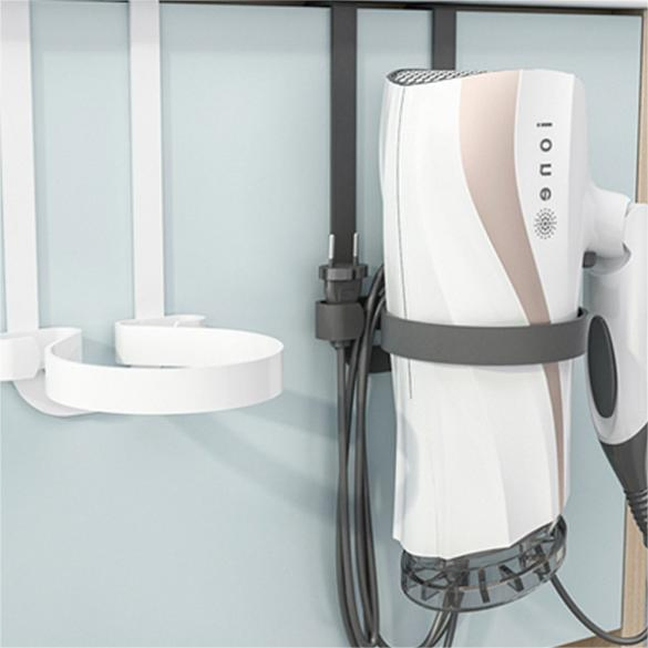 Simple Bathroom Hair Dryer Hanger Cabinet Door Back Hair Dryer Rack