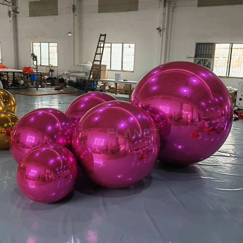 Wholesales Reusable Decorative Pink Inflatable Mirror Balloon for Party and Event