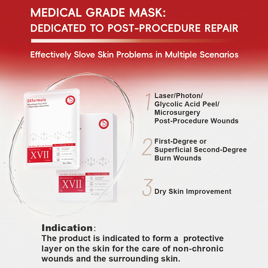 Skformula Type Xvii Collagen Rejuvenation Mask Medical Grade Post-Procedure Repair Mask