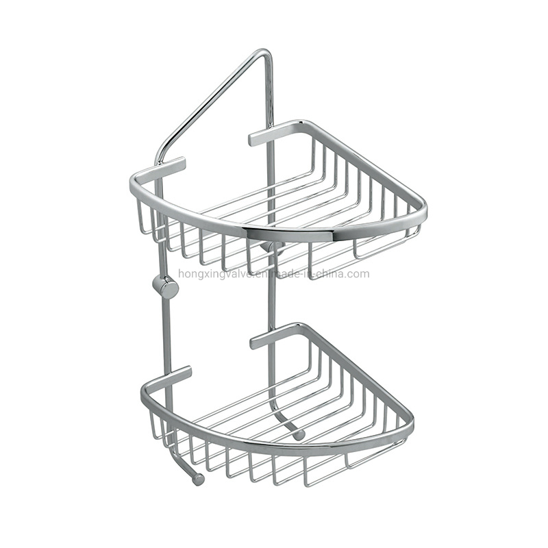 Двухъярусная настенная мыльница из латуни хром