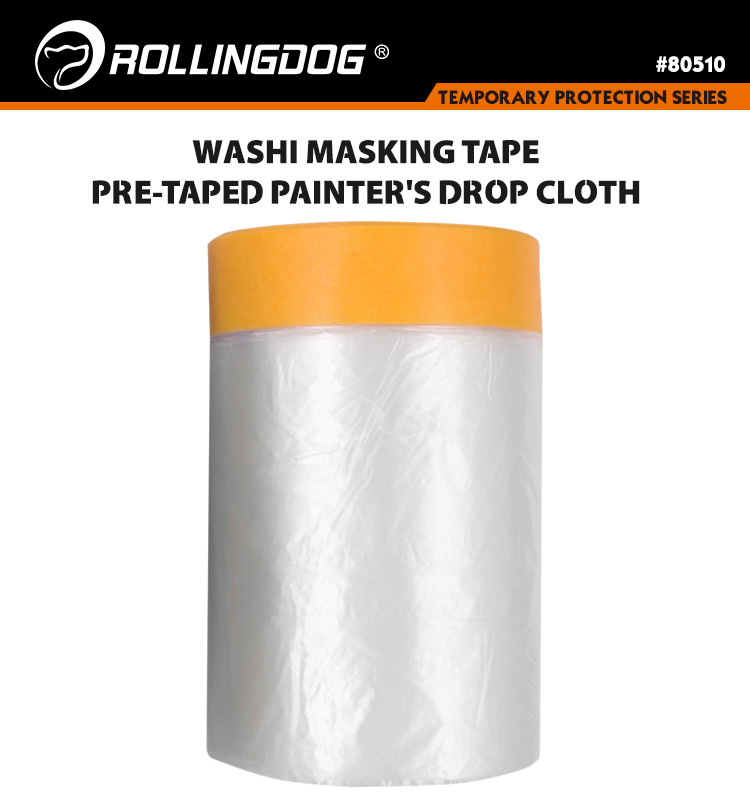 Rolingdog-PRO 80510 Pre-Taped Washi Masking Film